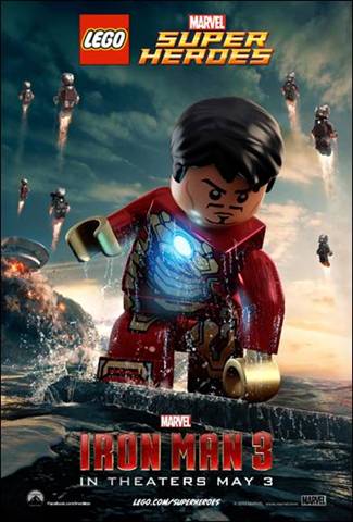 iron man 3 lego poster