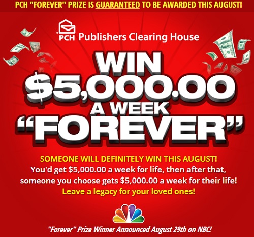 publishers clearing house 5000 a week
