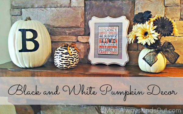 Black and White Pumpkin Decor Ideas