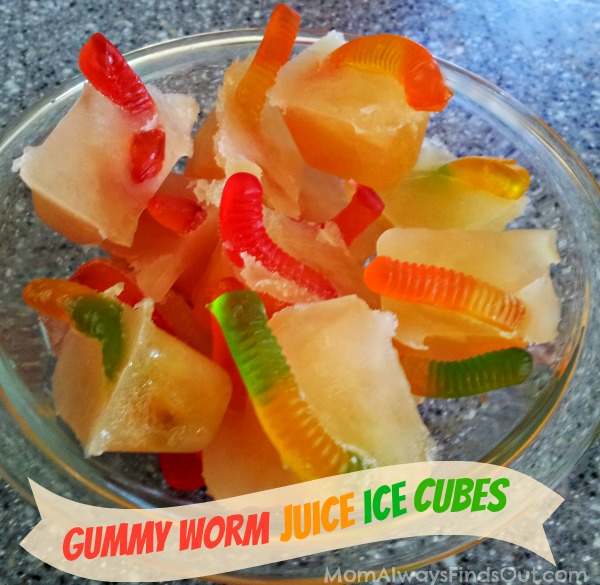 Gummy Worm Juice Ice Cubes