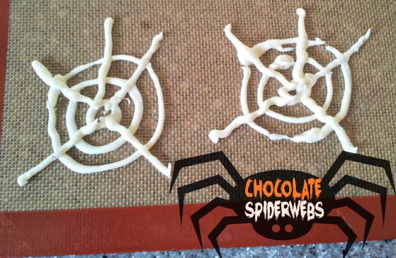 chocolate spiderwebs #halloween