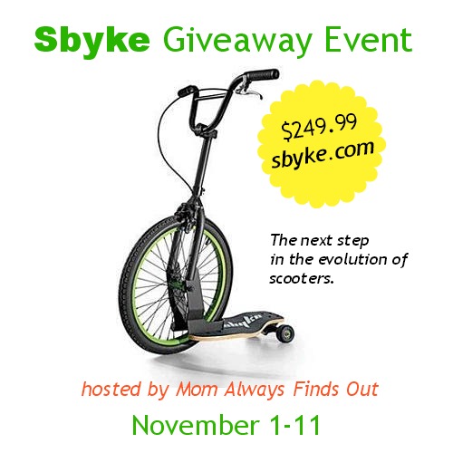 sbyke giveaway event button