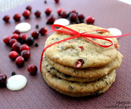 double chocolate cranberry cookies raegun